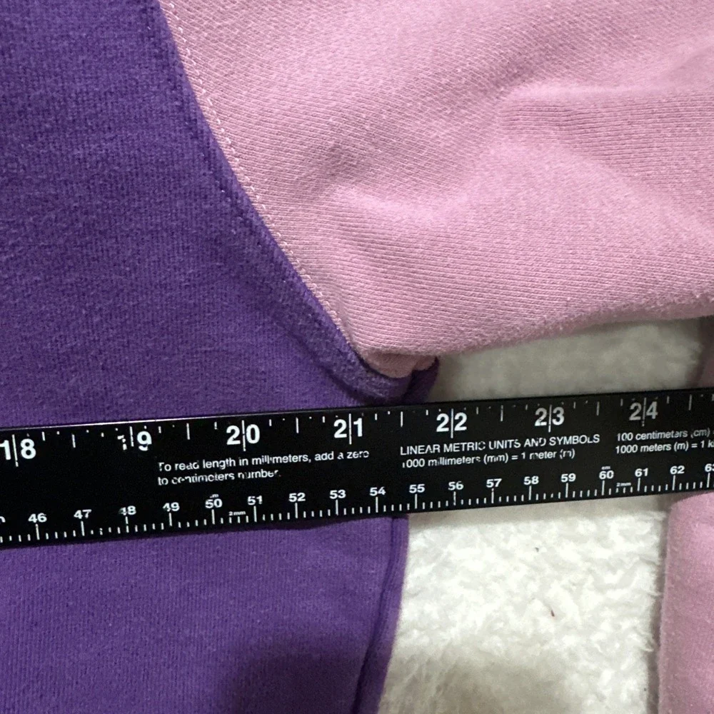 Teddy Fresh Pastel Color‎ Block Hoodie Sweatshirt Size Medium
